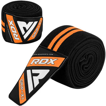 RDX K3 Elasticated Orange Knee Wraps OEKO-TEX® Standard 100 certified