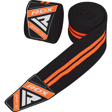 RDX K3 Elasticated Orange Knee Wraps OEKO-TEX® Standard 100 certified