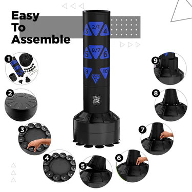 RDX Kt Ronin 4ft Kids Free Standing Punch Bag Black With Gloves For Training & Workout Set