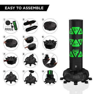 RDX KT Ronin 6ft Free Standing Target Punch Bags With Mitts Set