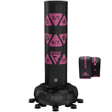RDX KT Ronin 6ft Free Standing Target Punch Bags With Mitts Set