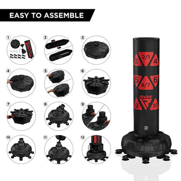 RDX KT Ronin 6ft Free Standing Target Punch Bags With Mitts Set