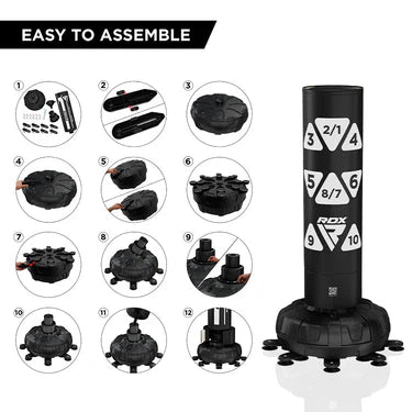 RDX KT Ronin 6ft Free Standing Target Punch Bags With Mitts Set