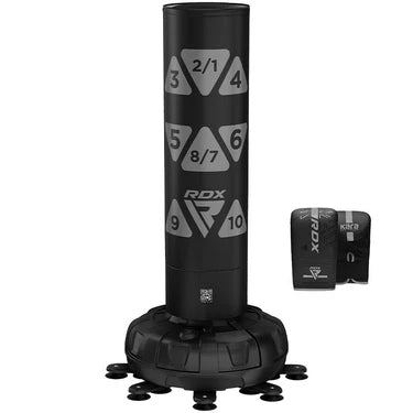 RDX KT Ronin 6ft Free Standing Target Punch Bags With Mitts Set