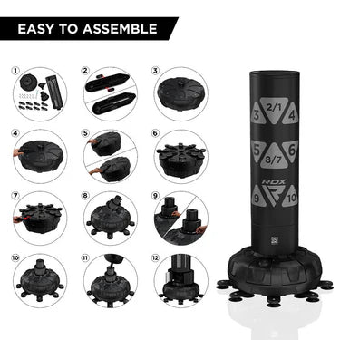RDX KT Ronin 6ft Free Standing Target Punch Bags With Mitts Set