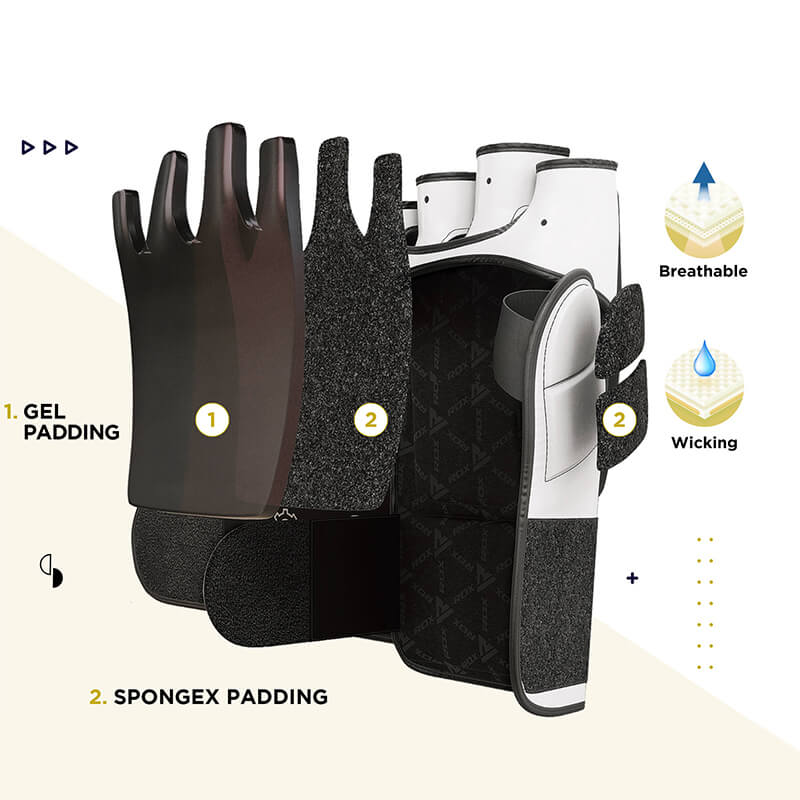 RDX T9 Hearse Leather MMA Gloves
