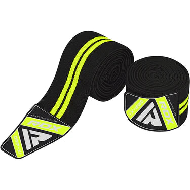 RDX K3G Elasticated Green Knee Wraps OEKO-TEX® Standard 100 certified