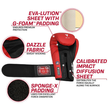 RDX APEX Sparring/Training Boxing Gloves Hook & Loop