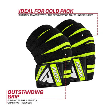 RDX K3G Elasticated Green Knee Wraps OEKO-TEX® Standard 100 certified