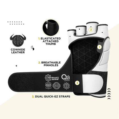 RDX T9 Hearse Leather MMA Gloves